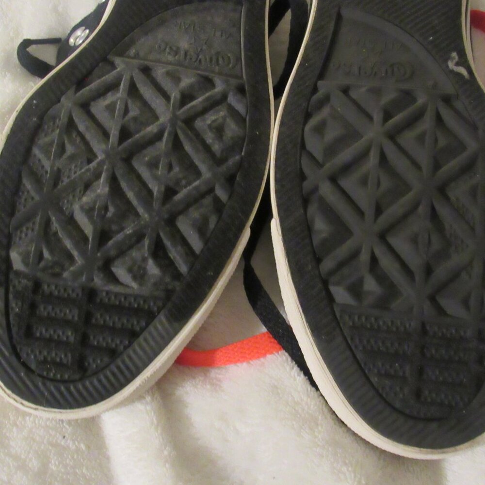 Converse Double Tongue Black/Multi Color Kids Size 7 - Picture 8 of 9